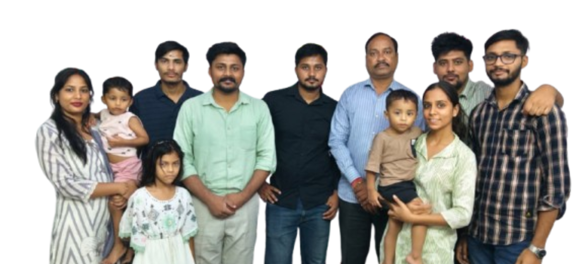 The image is a group photo of several Fantastic Services account managers who are dressed in business casual clothing.